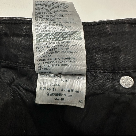 Levi’s Mid Rise Slim Cuffed Women's 90s Black Jeans Sz 26 - Picture 13 of 13